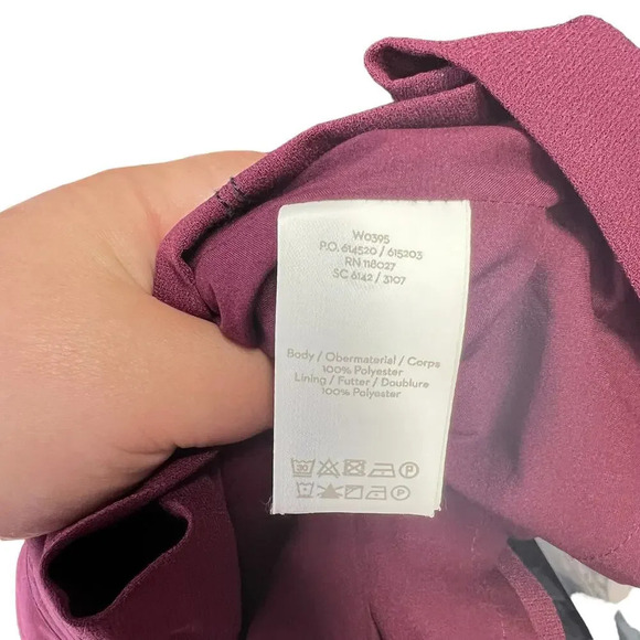 Boden Addie Burgundy Tie Waist Dress Size US 6R - Picture 13 of 13